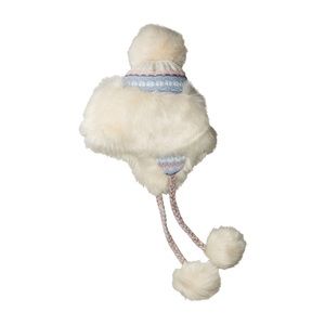 Free People Ivory Earflap Pom Beanie